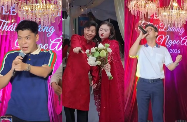 Mối quan hệ thân thiết giữa Trung Ruồi, NSƯT Thái Sơn và chú rể Thái Dương
