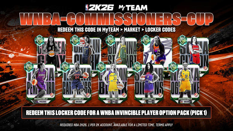 NBA 2K26 locker code: Pick a free WNBA invincible with WNBA ...