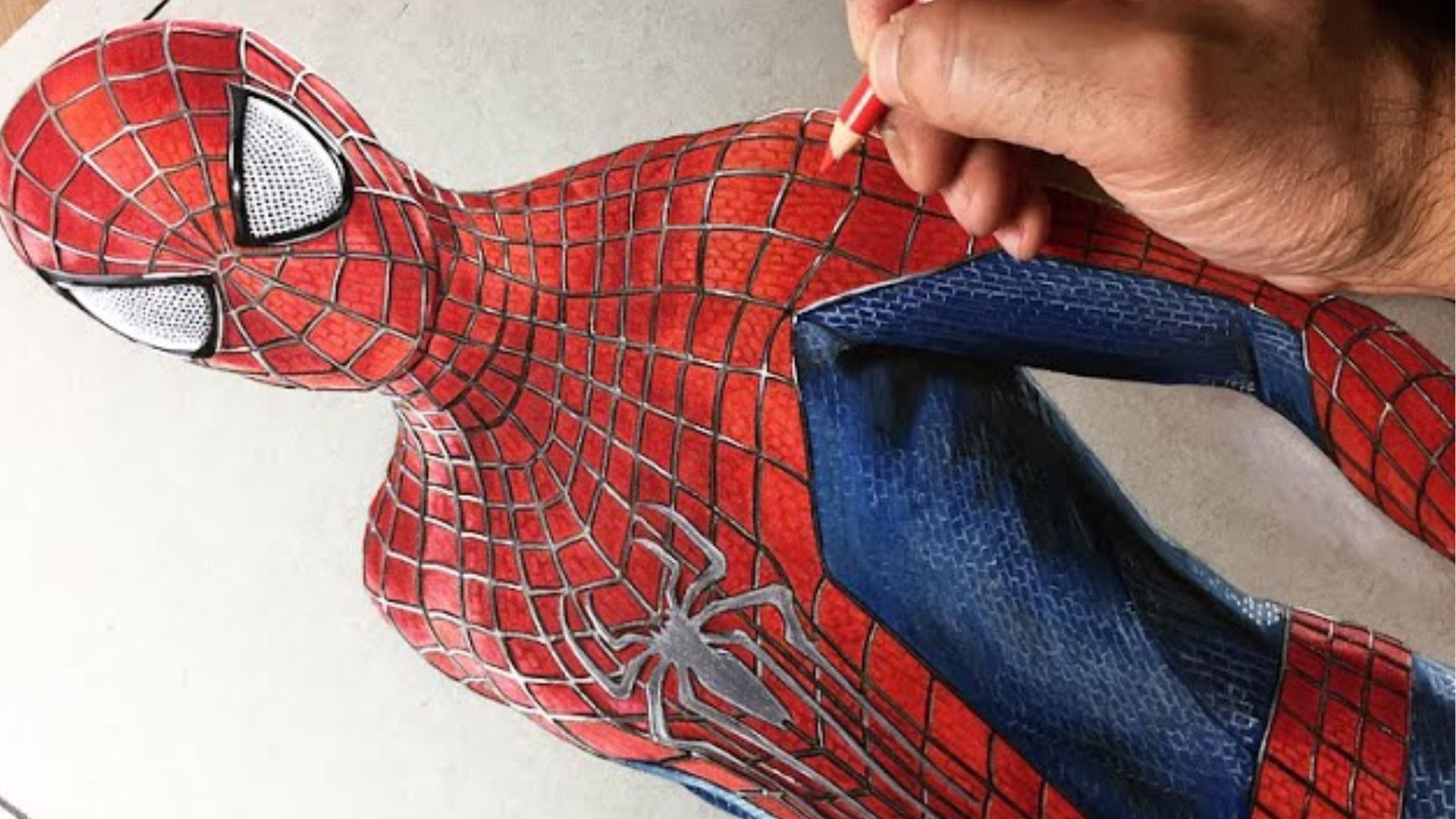 The amazing Spider-Man drawing that looks almost real