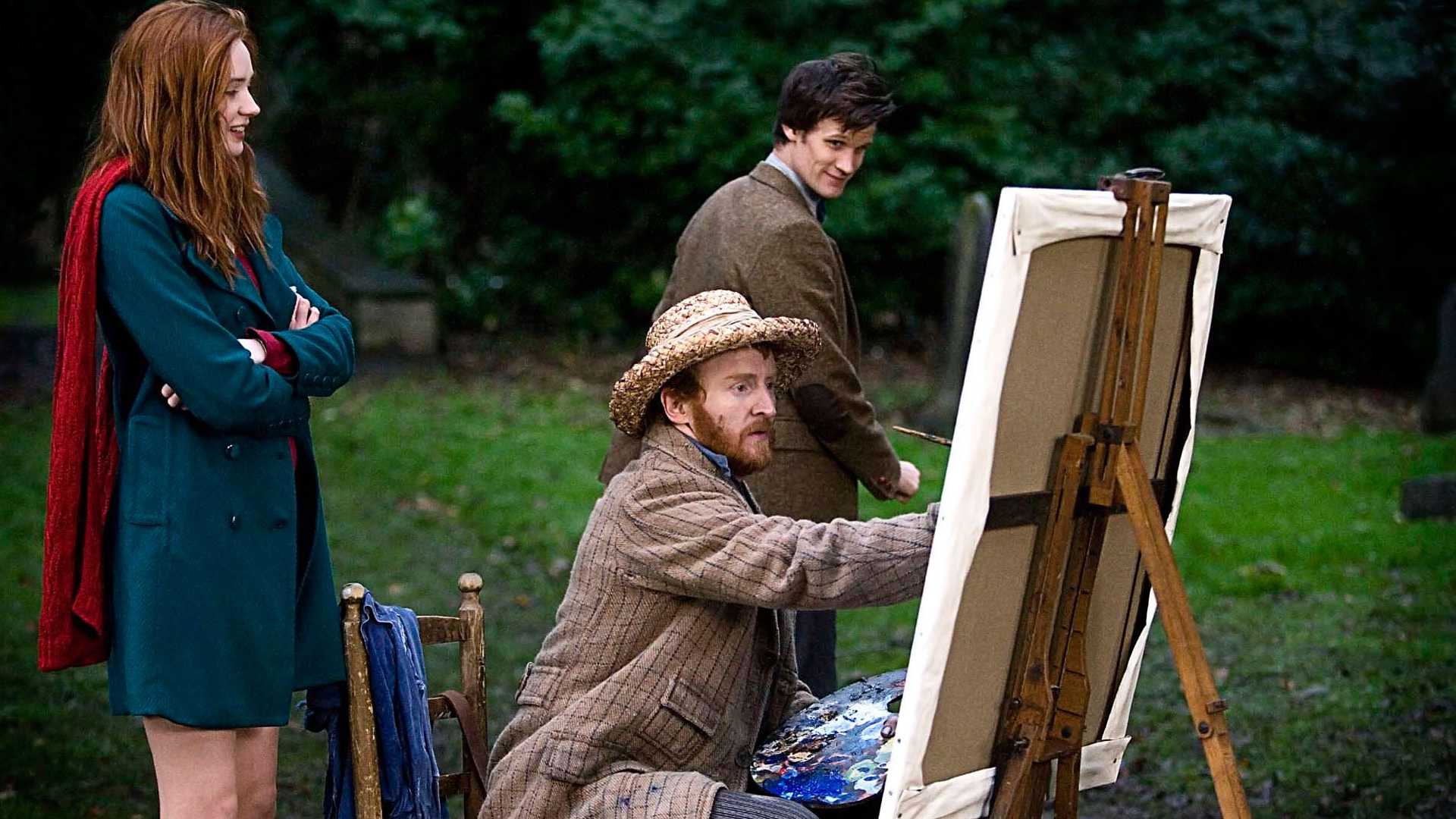 doctor who's vincent van gogh episode, showing vincent painting