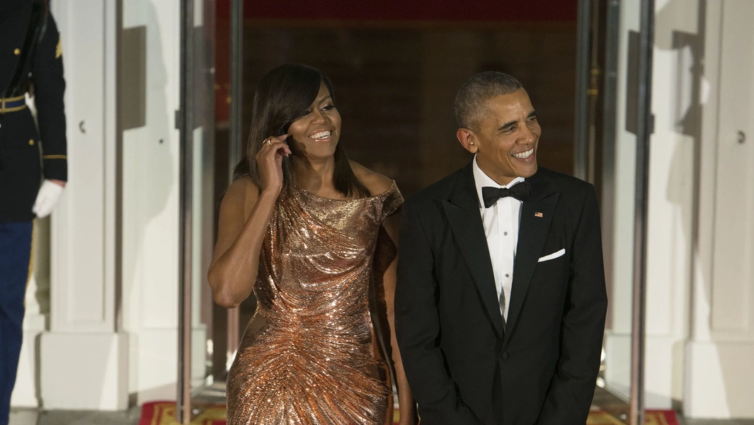 michelle obama gold dress 2012: Michelle Obama in Michael Kors - Michelle Obama Kennedy