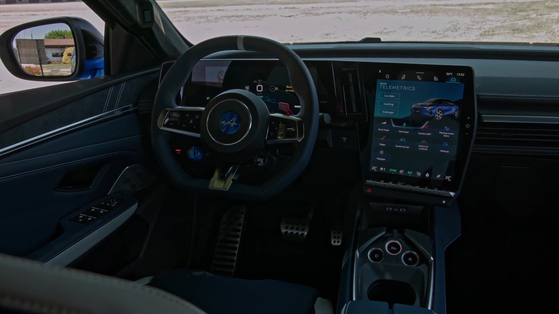 Alpine A390 GTS interior design in Alpine-Vision Blue