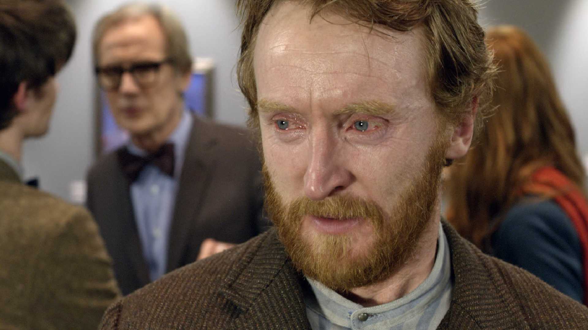 doctor who's vincent van gogh episode, showing vincent crying