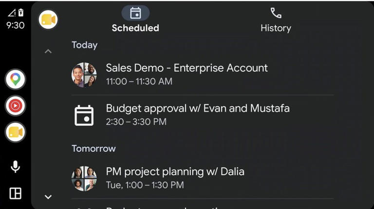 Here's how Google Meet works on Android Auto while you're driving