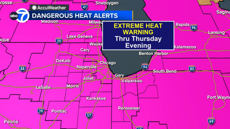 Chicago weather: Extreme heat warning continues for area Thursday ...