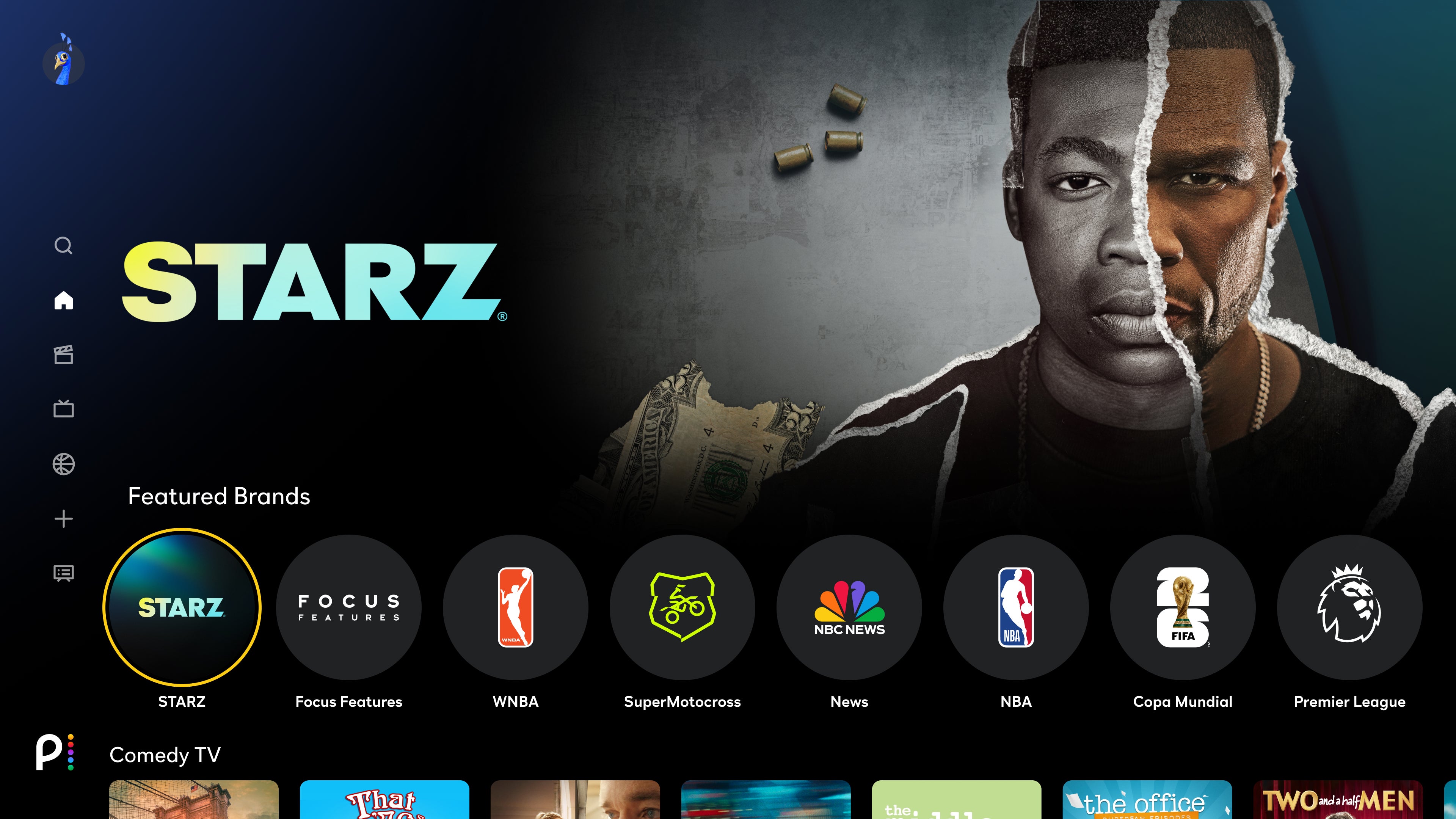 Peacock adds ability to add STARZ subscription to account