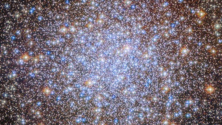 Chandelier cluster: NASA's Hubble captures one of the oldest members of ...
