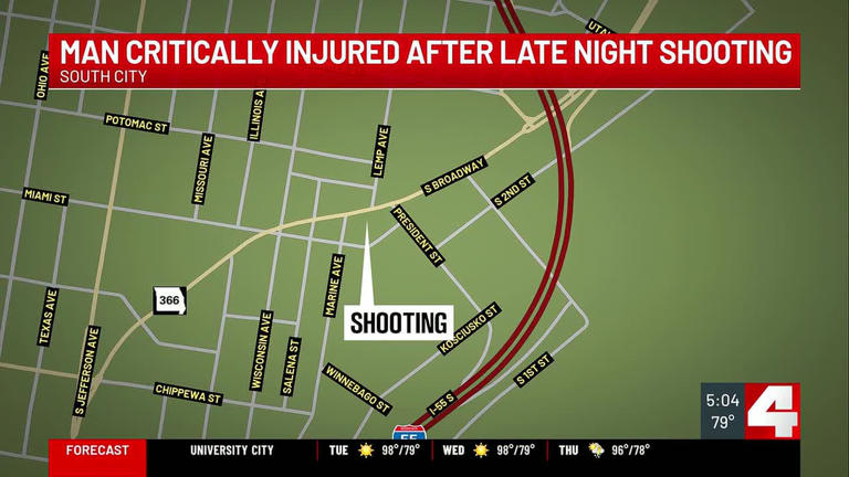 Man critically injured in south St. Louis shooting