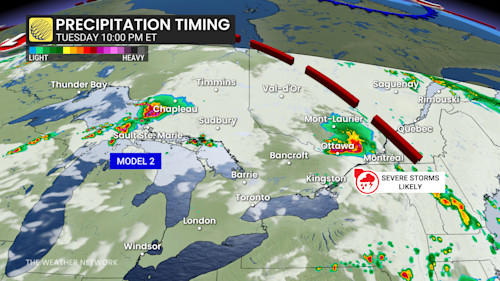 Damaging, tornadic storms threaten parts of Ontario and Quebec Tuesday