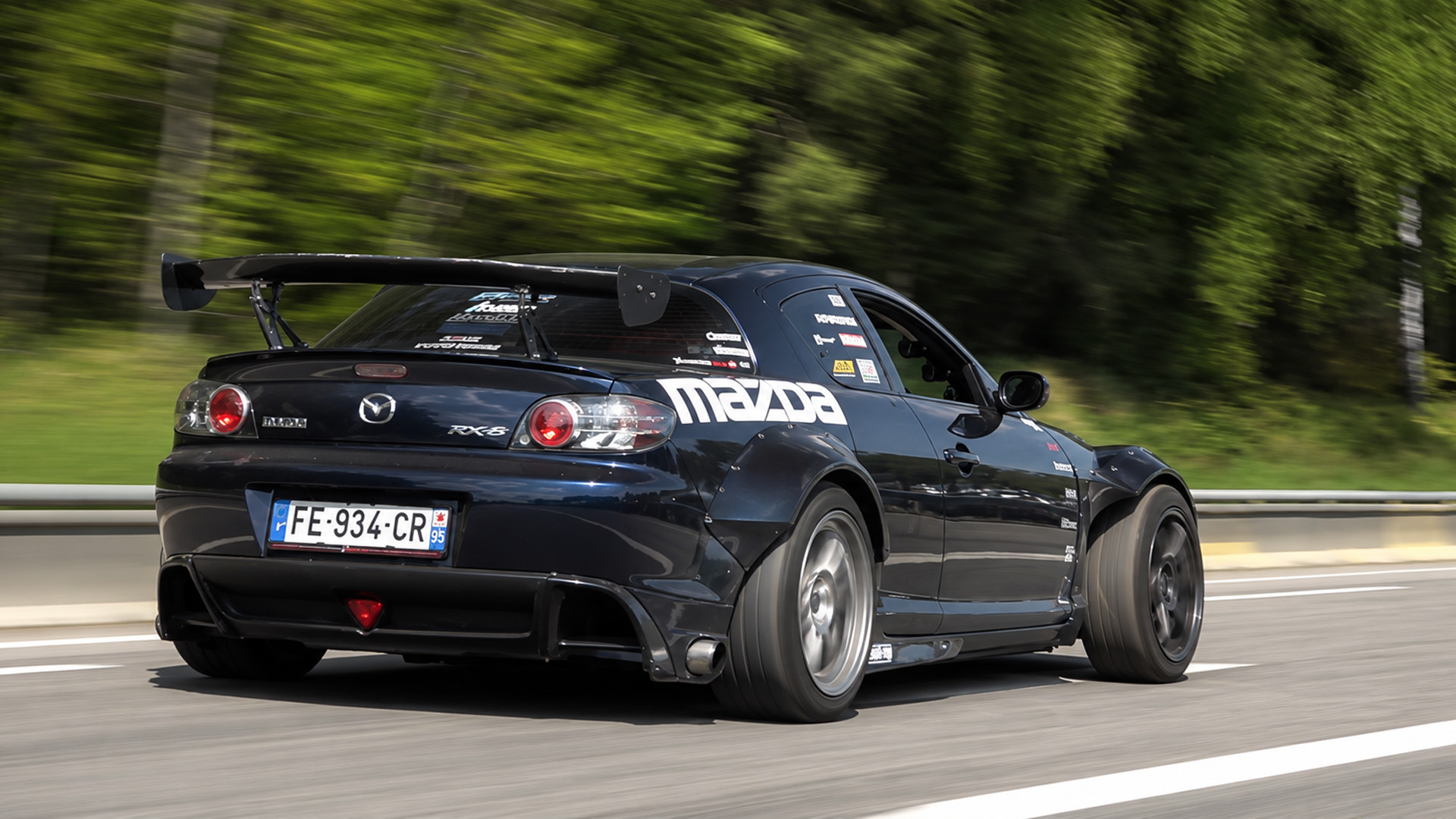 Widebody Mazda RX-8 pushes hard on open road