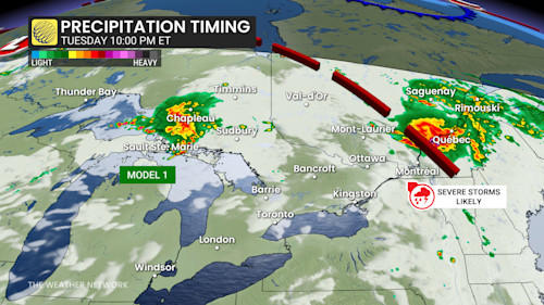 Damaging, tornadic storms threaten parts of Ontario and Quebec Tuesday