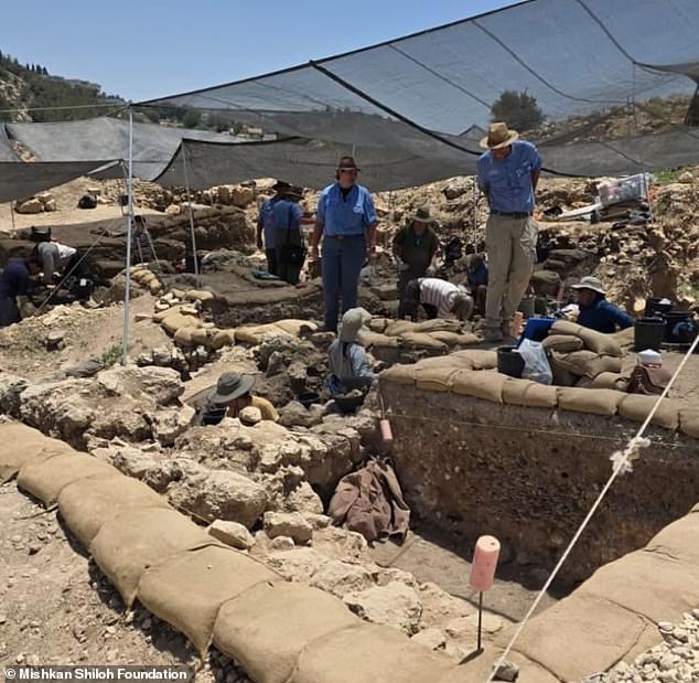 The team uncovered additional walls belonging to a massive structure that may have formed part of the Tabernacle