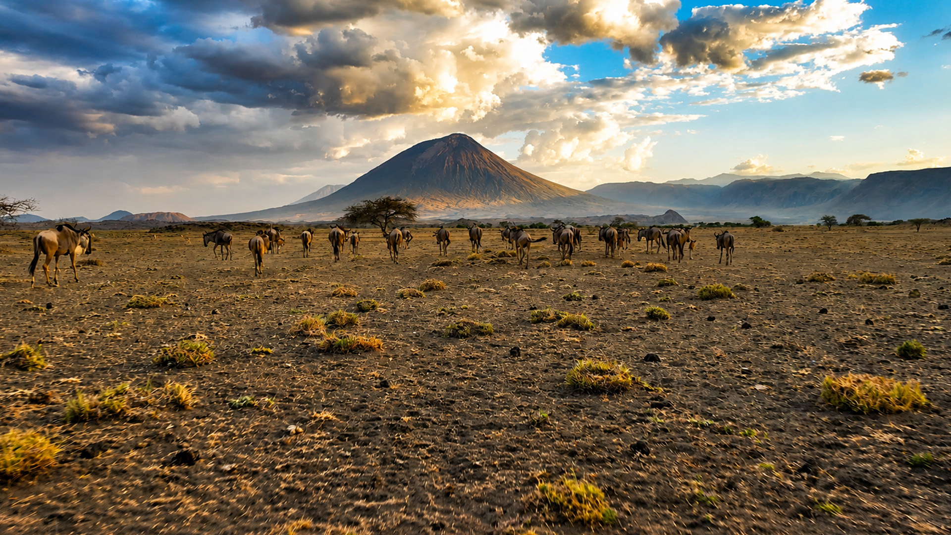 Where wildlife roams below an active volcano
