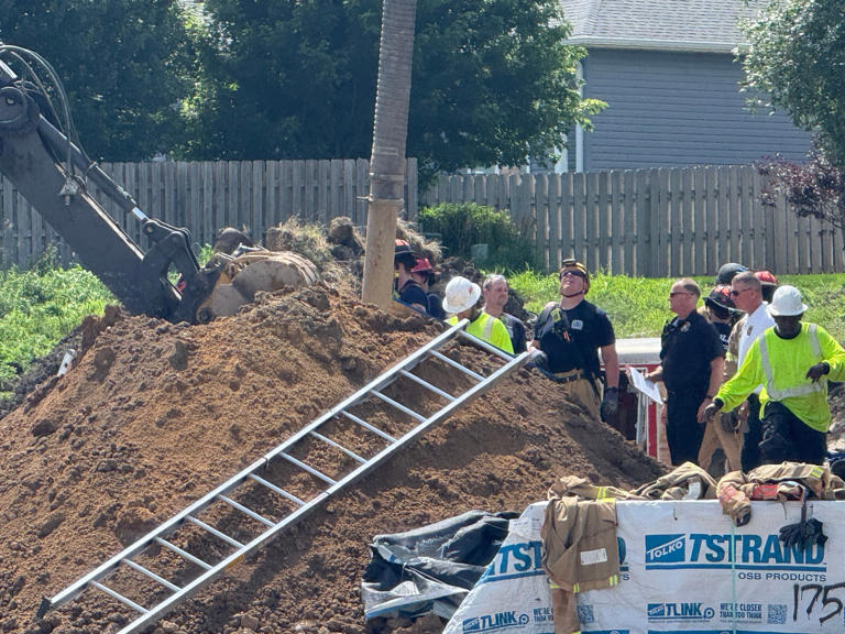 Crews rescue man trapped in trench in east Lincoln
