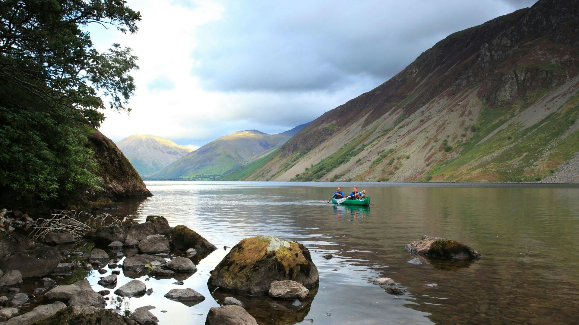 Canoeing on Wast Water Lake District