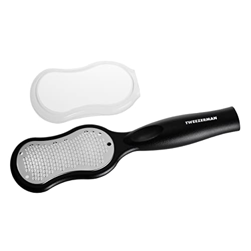 Tweezerman Pedicure Foot File Callus Remover, Stainless Steel Pedicure Tool Removes Rough, Hard, and Callused Skin Easily & Effectively, Includes Storage Cap (pack of 1)