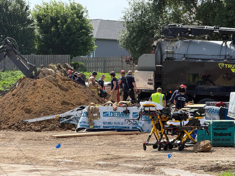 Crews rescue man trapped in trench in east Lincoln
