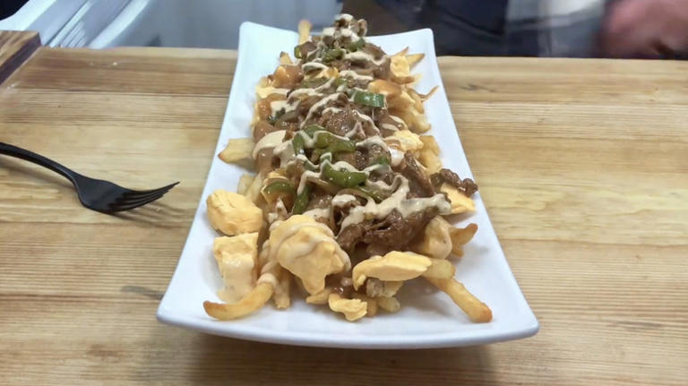 For a total flavor twist on poutine, add Philly cheesesteak ingredients