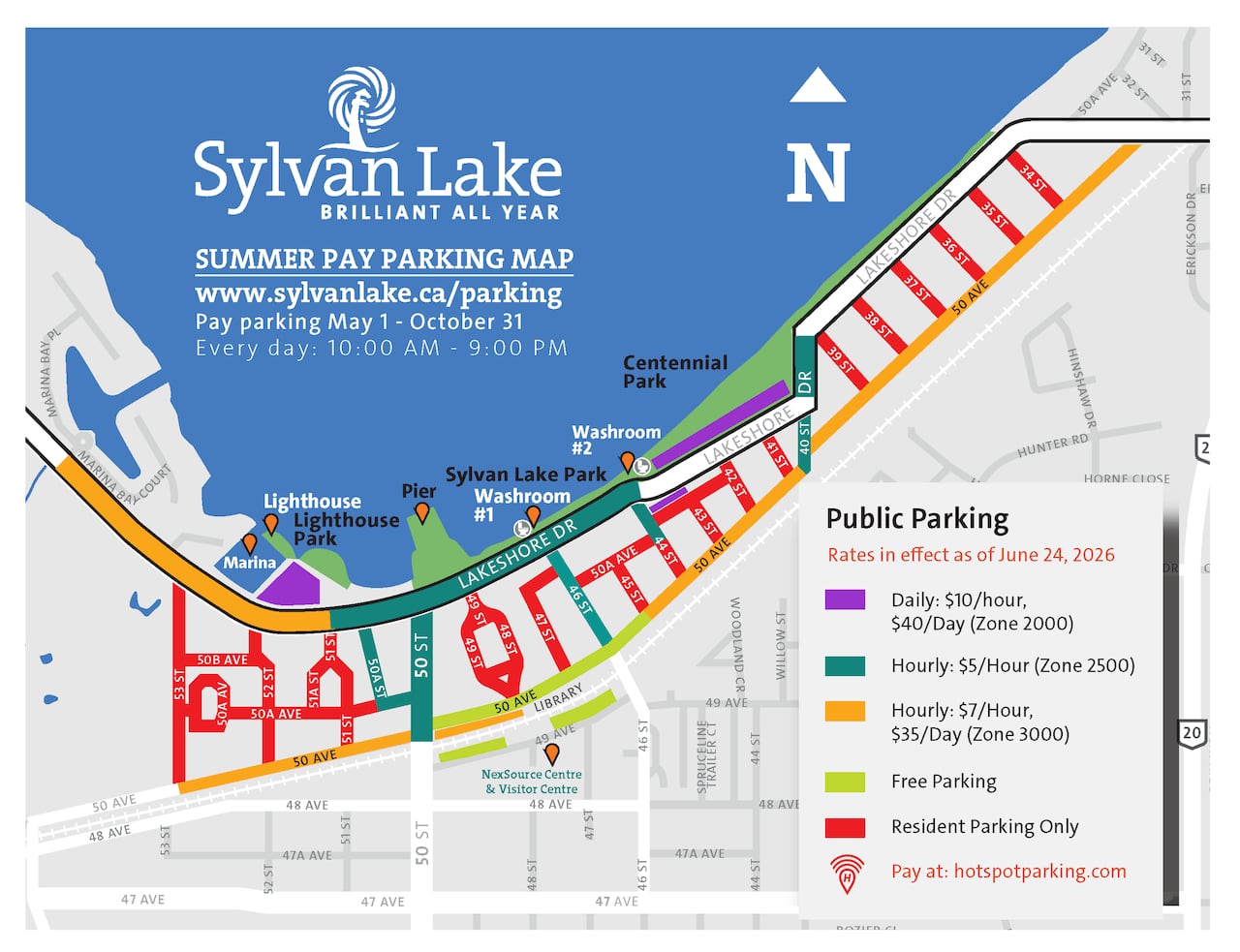 Sylvan Lake Reverses Parking Fees After Business and Visitor Pushback