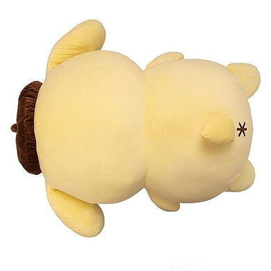ポムポムプリン」全長105cmの超ビッグぬいぐるみが王冠＆マント付きの