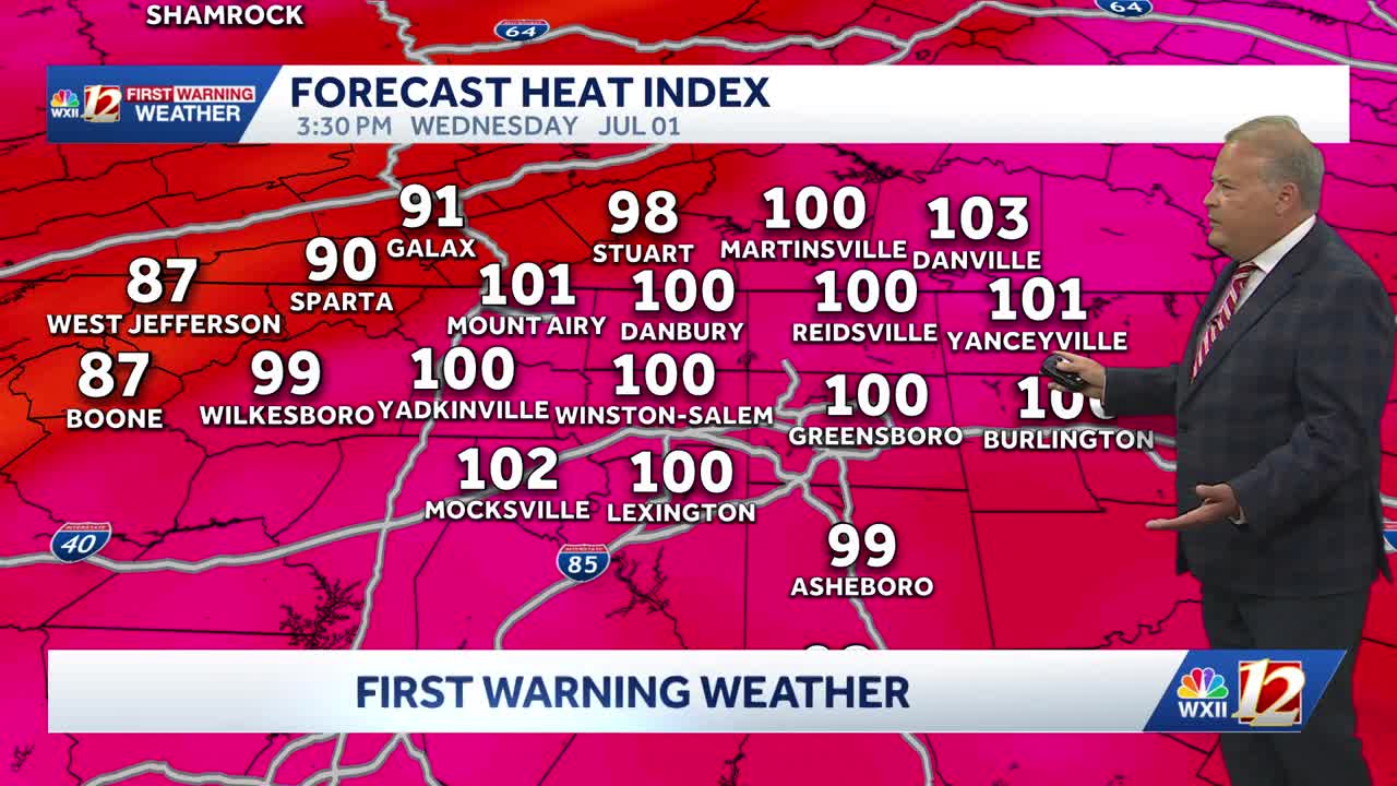 Hot days ahead, heat index expected to exceed 100