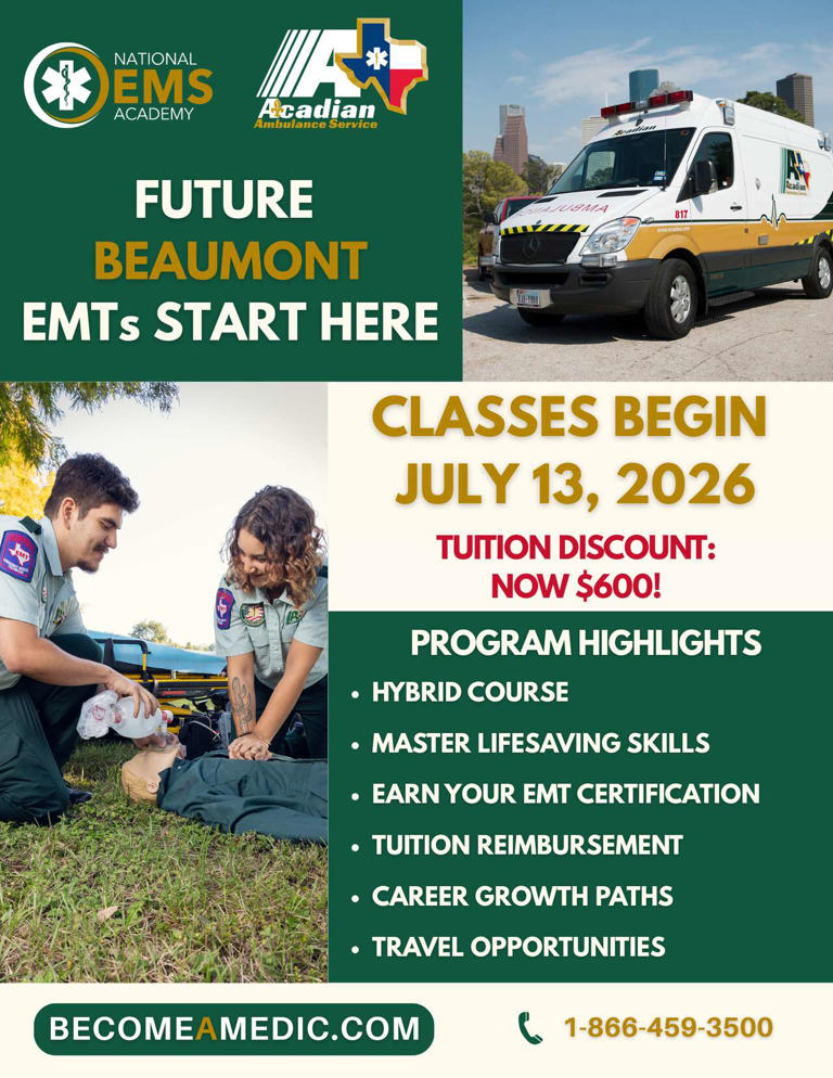 National EMS Academy launches next Beaumont EMT training class