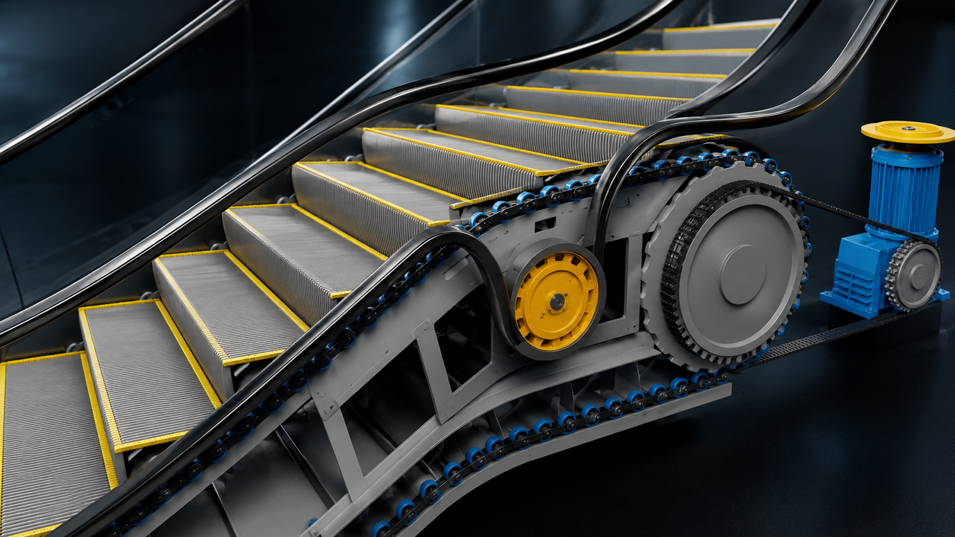 How does an escalator work?