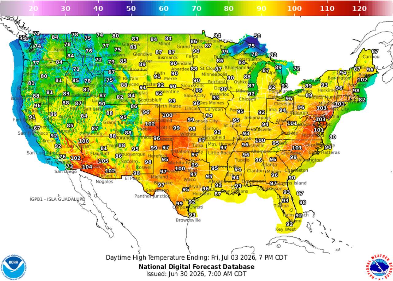 Heat dome expands from Texas to East Coast ahead of July 4 - how hot ...
