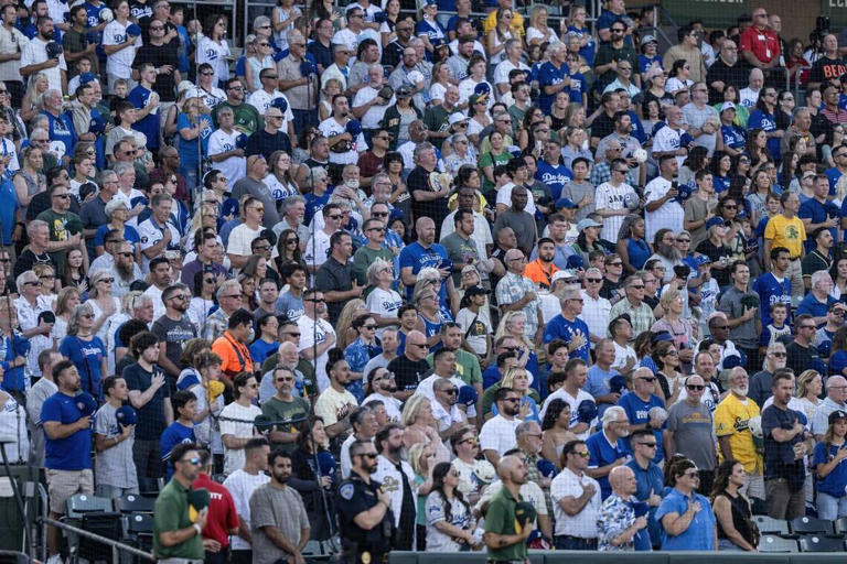 Sacramento turns Dodger blue as fans flock cheer on LA in A's series