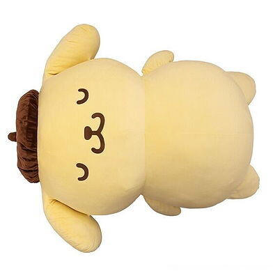 ポムポムプリン」全長105cmの超ビッグぬいぐるみが王冠＆マント付きの