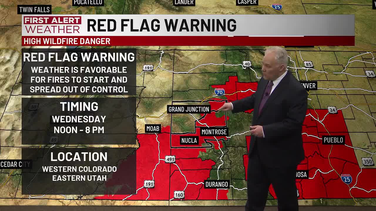 Red flag warning issued for Wednesday as high fire risk continues
