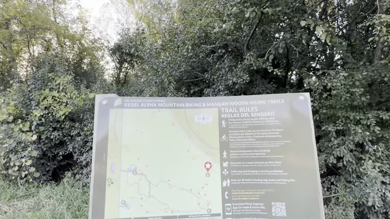 A map showing the trails