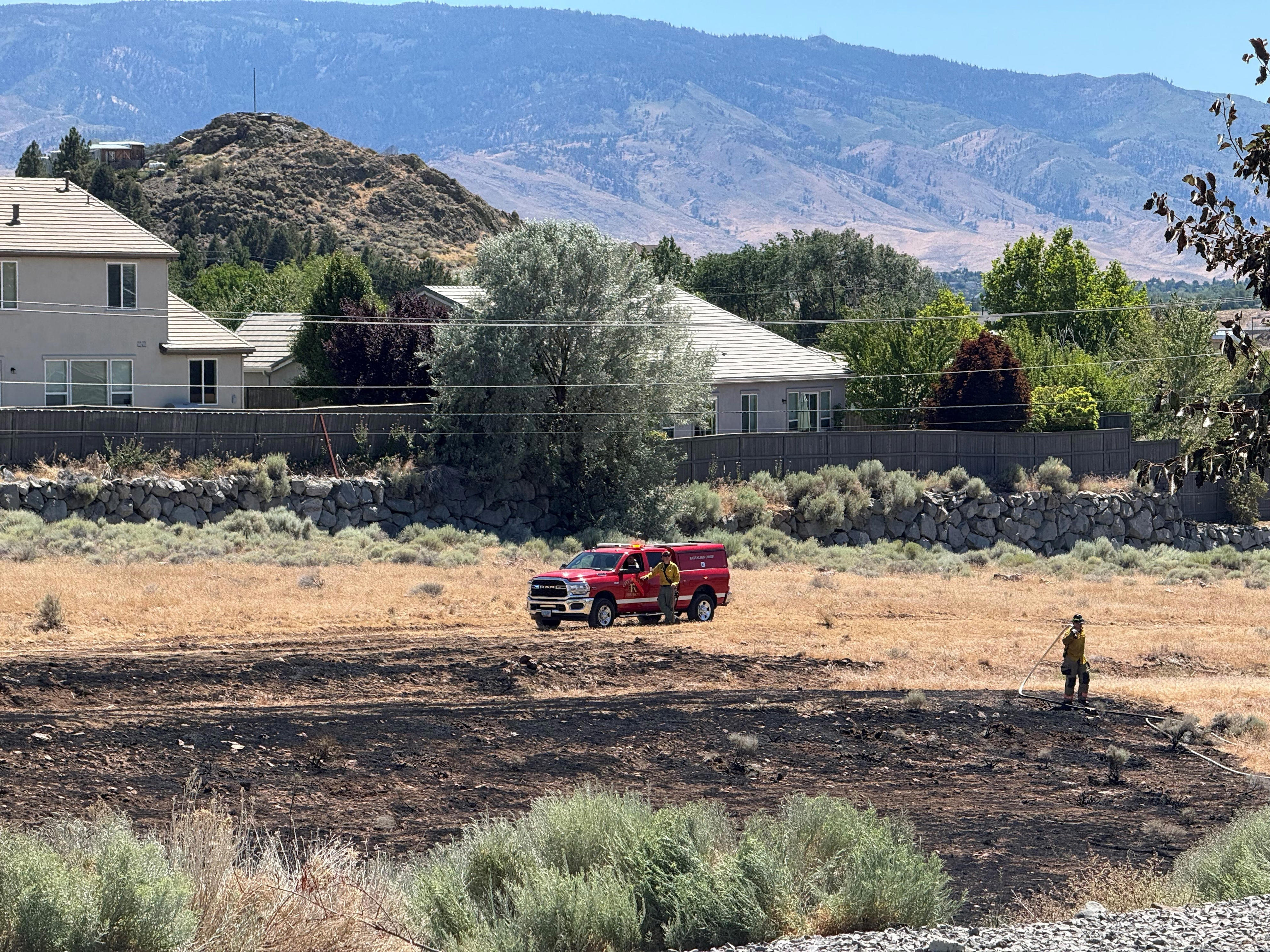 Brush fire burns 1 acre in north Reno Tuesday, officials say