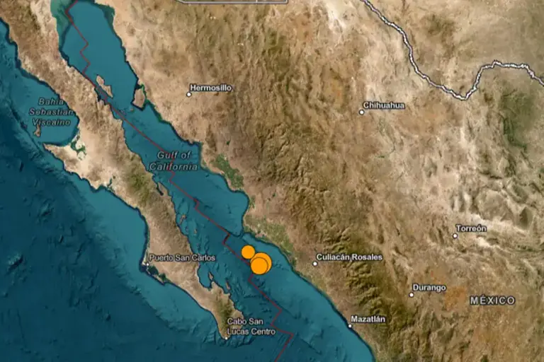 Epicentro del seísmo de magnitud 6,0 en el Golfo de California. (Foto: Instagram)