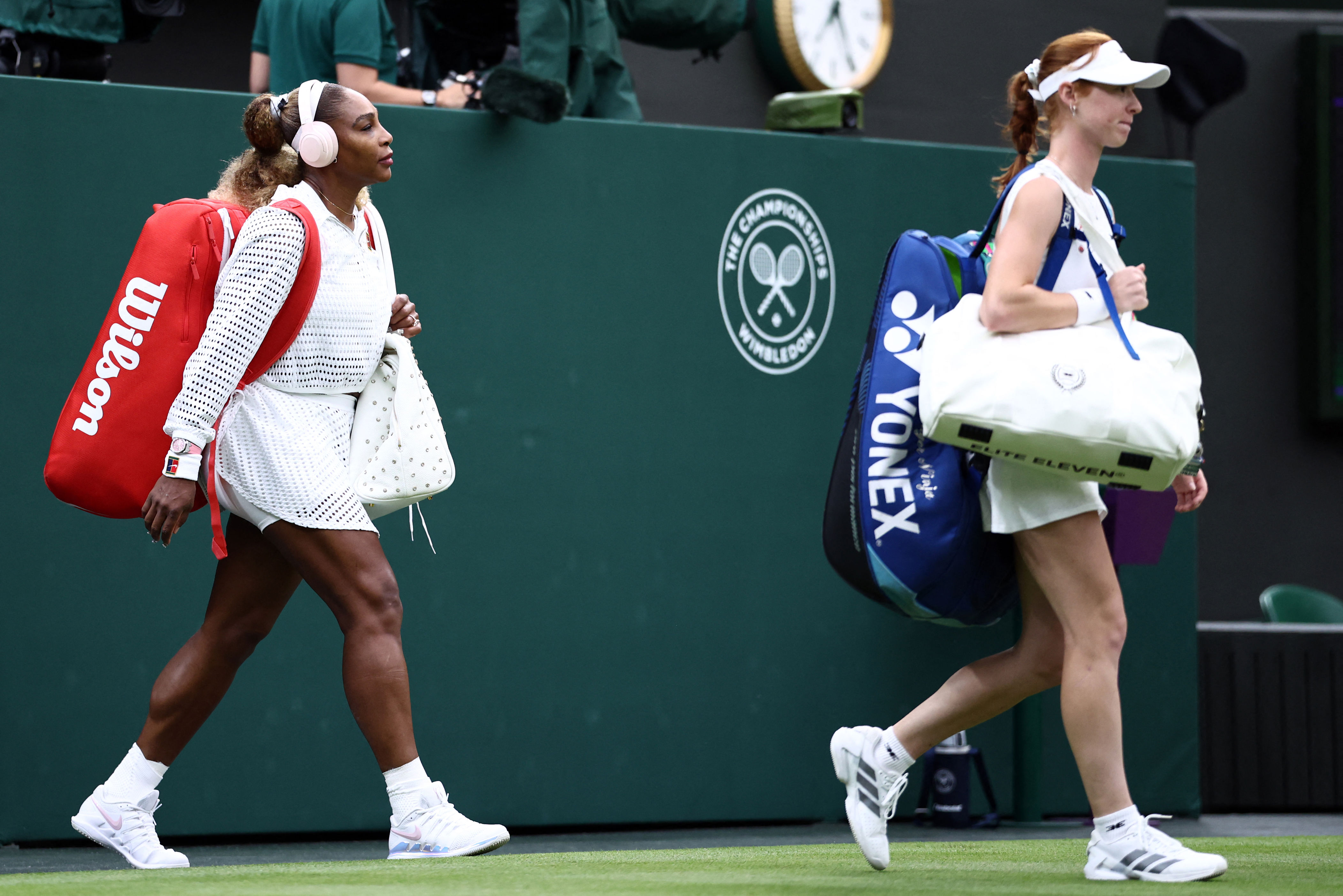 Serena Williams returns to Wimbledon after four years in an eyelet Nike ...