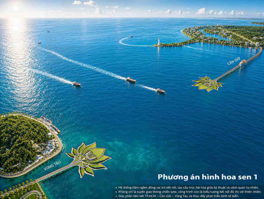 Phối cảnh đường vượt biển Cần Giờ - Vũng Tàu. Ảnh: Nhà đầu tư