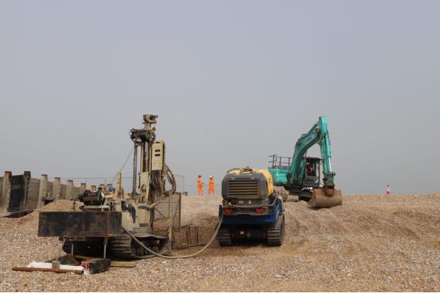 Major multi-million-pound coastal defence scheme between two towns underway
