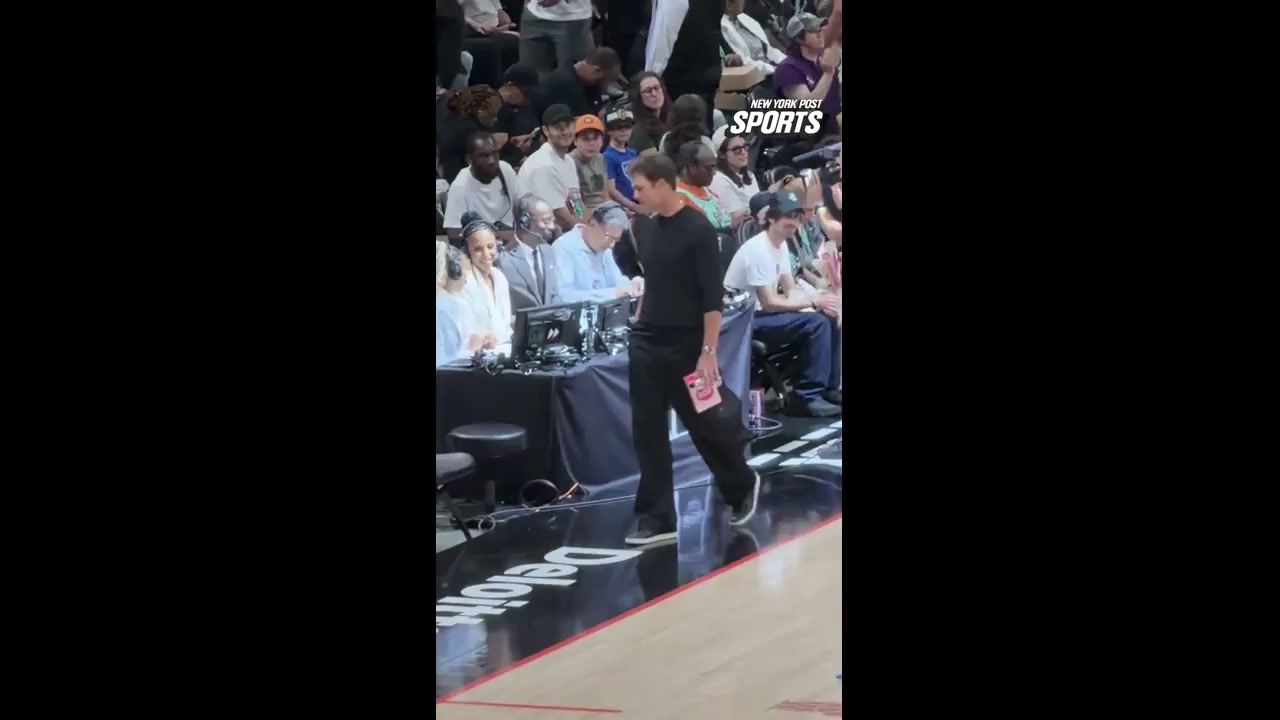 Las Vegas Aces minority owner Tom Brady in the building for tonight's Commissioner's Cup vs. Liberty