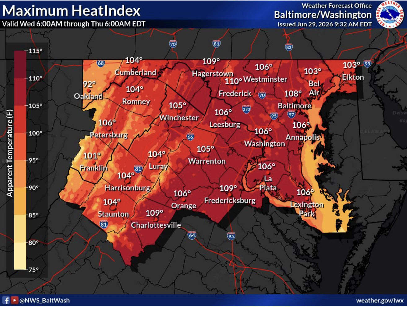 Northern Virginia under heat advisory as temperatures and humidity climb
