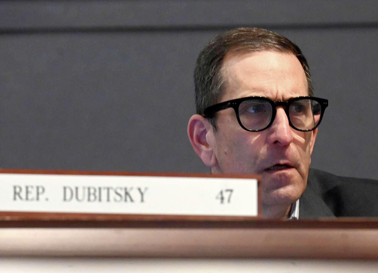 State Rep.Doug Dubitsky R-Chaplin during a hearing on a bill that would ban the sales of certain handguns that have the potential for conversion into automatic firearms, on Wednesday, March 11, 2026, at the Legislative Office Building in Hartford. (Jim Michaud/Hearst Connecticut Media)
