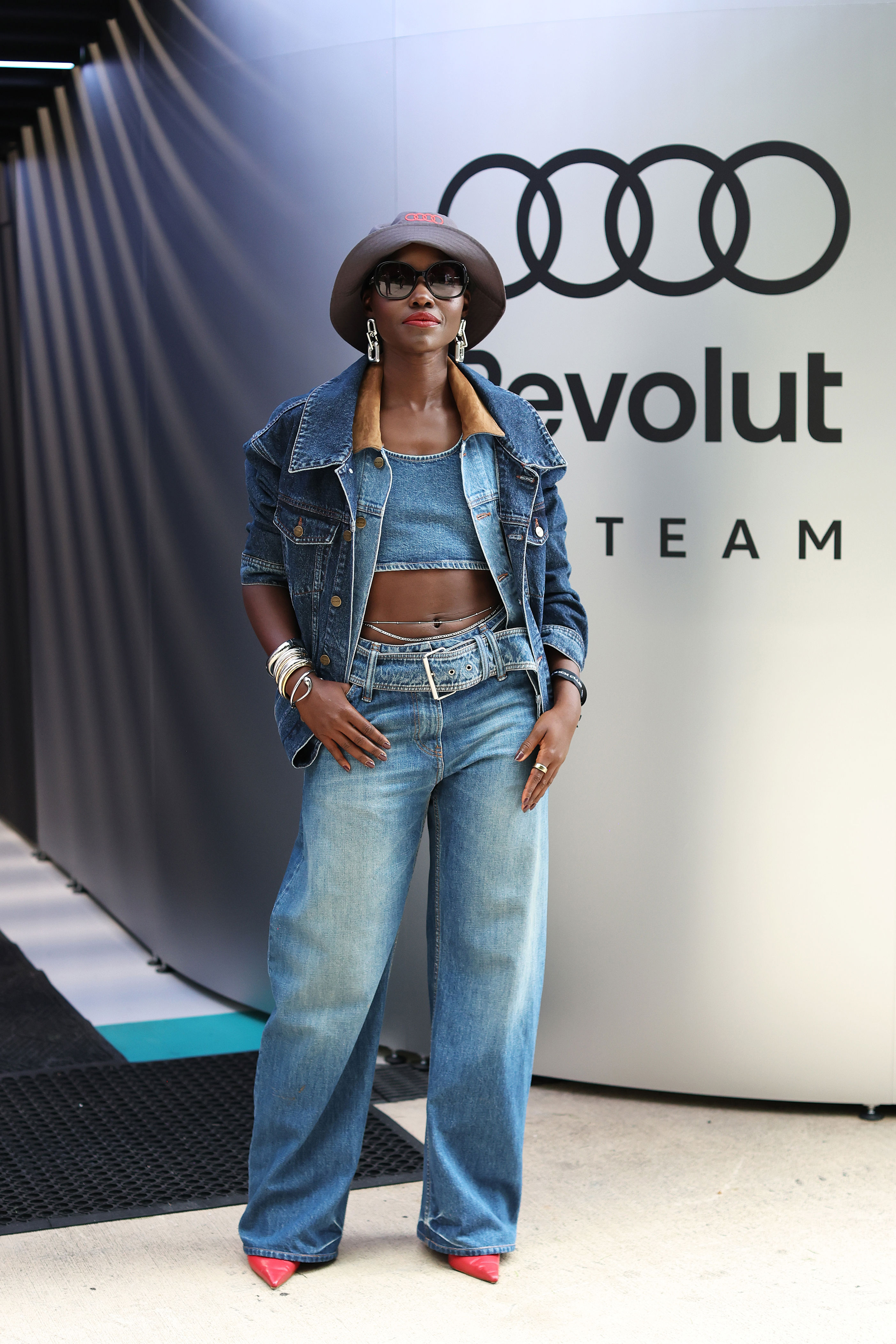 lupita nyong'o denim dress Lupita Nyong'o just rewrote the rules for denim-on-denim dressing