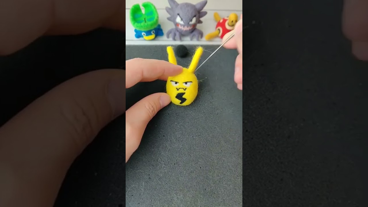 Elekid Pokémon satisfying wool art time lapse