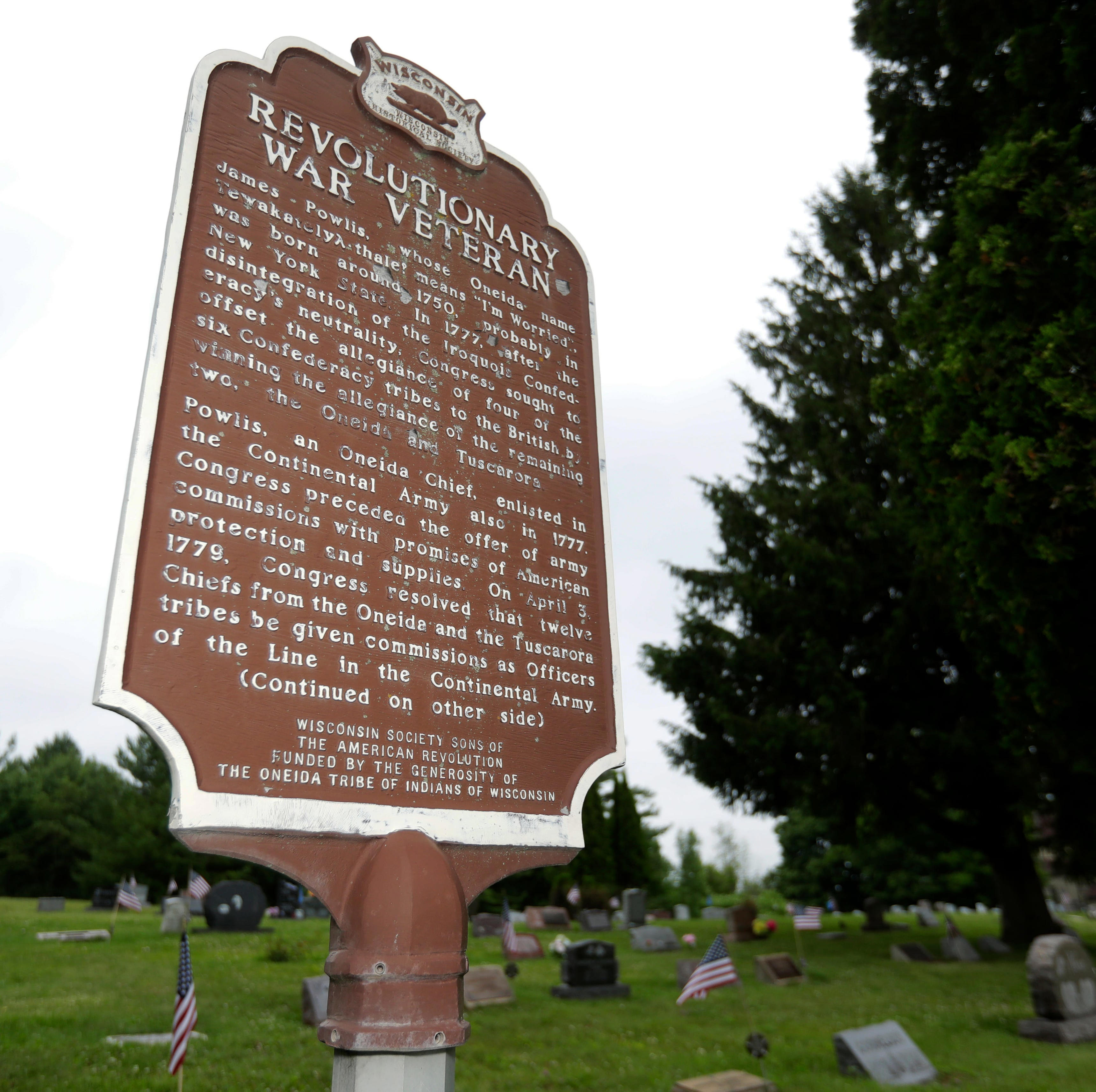 Oneida chief among 4 Revolutionary War veterans buried near Green Bay