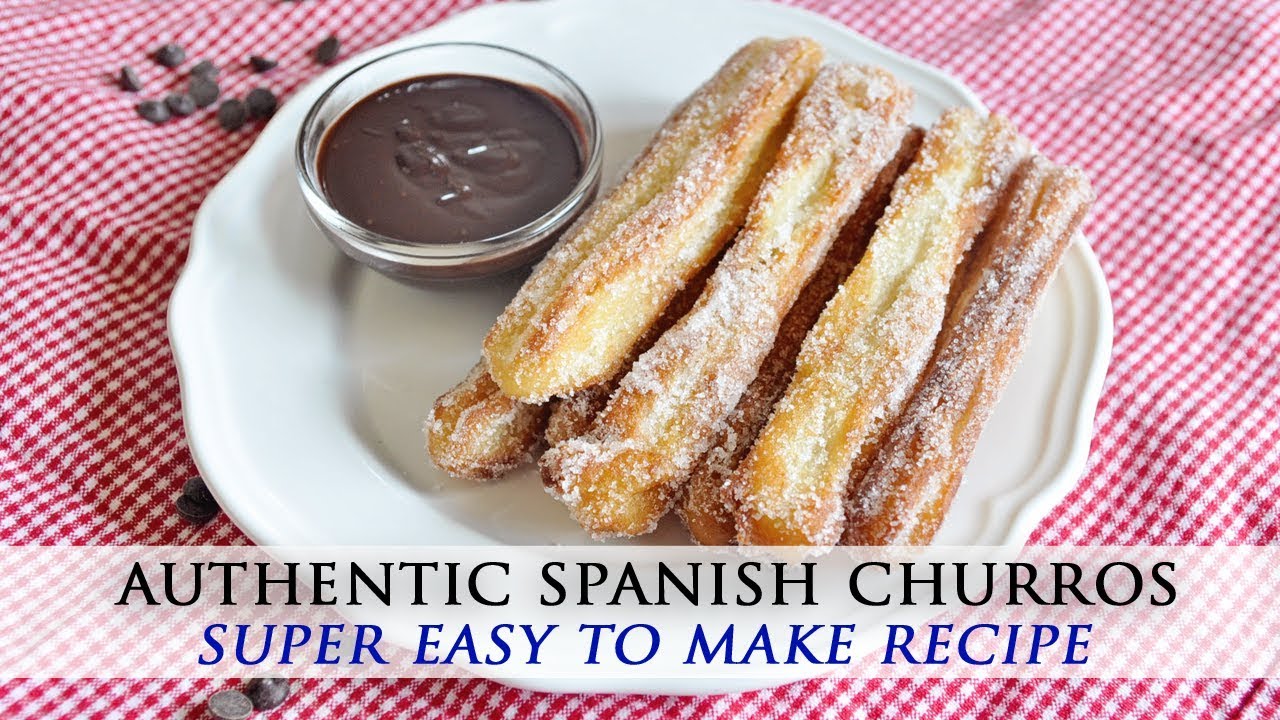 Spanish churros with homemade chocolate sauce