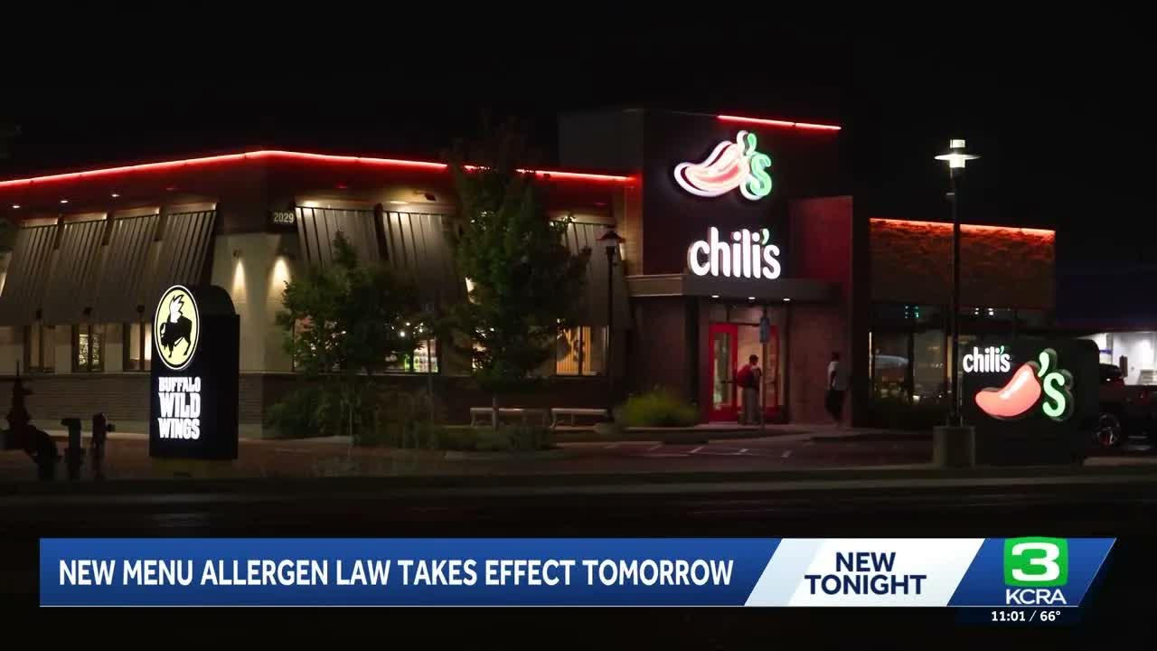California law mandates allergen labeling at chain restaurants