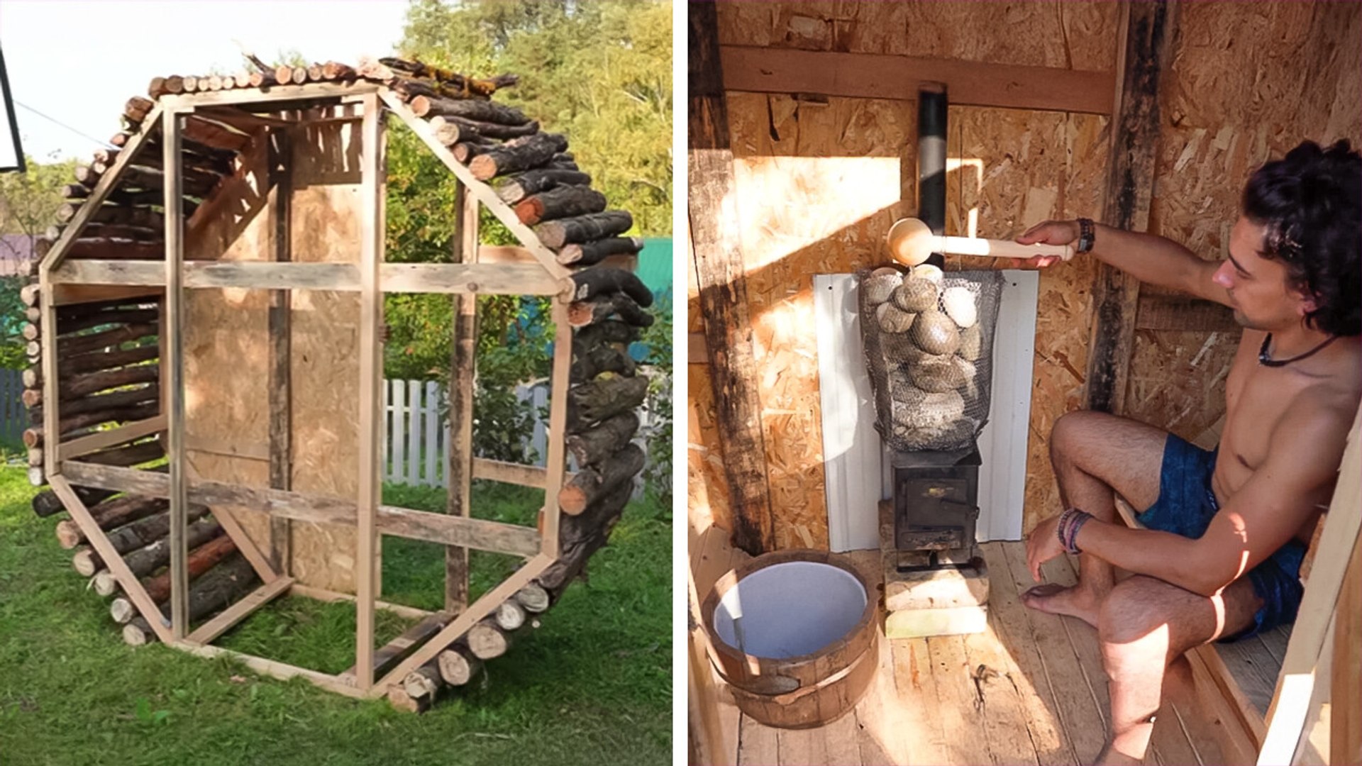 Transforming pallets into a cozy DIY mini sauna
