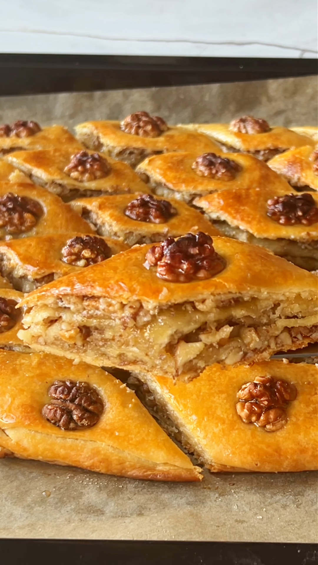 Homemade walnut dessert with rich flavor