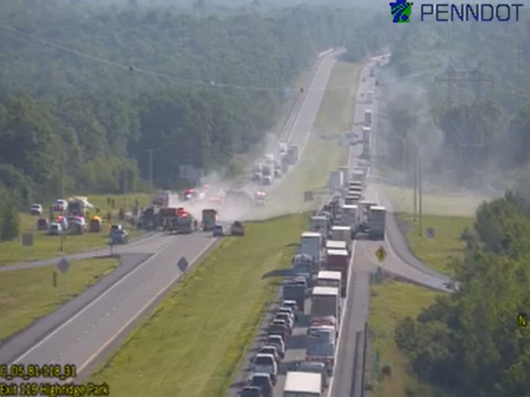 Vehicle fire shuts down stretch of I-81 in Schuylkill County