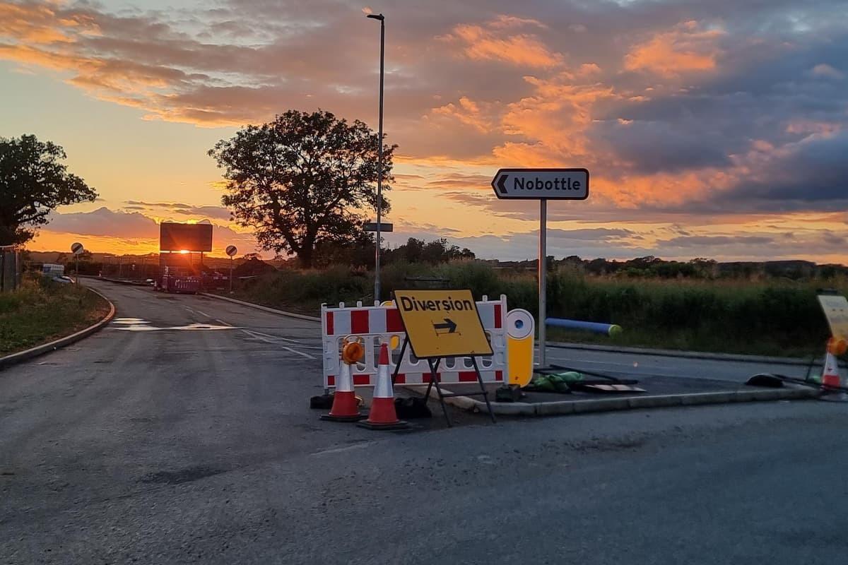 Busy country road near Northampton to remain closed longer as reopening ...