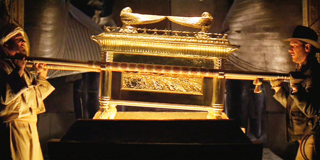 Indiana Jones nabs the Ark of the Covenant in Raiders of the Lost Ark.
